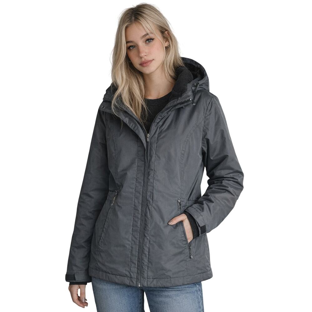 Time and Tru Jacket Ski Coat Jacket Womens Large 12-14 Graystone Winter Snow